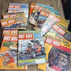 Lot of 14 VTG Hot Rod Magazines 1969-1970